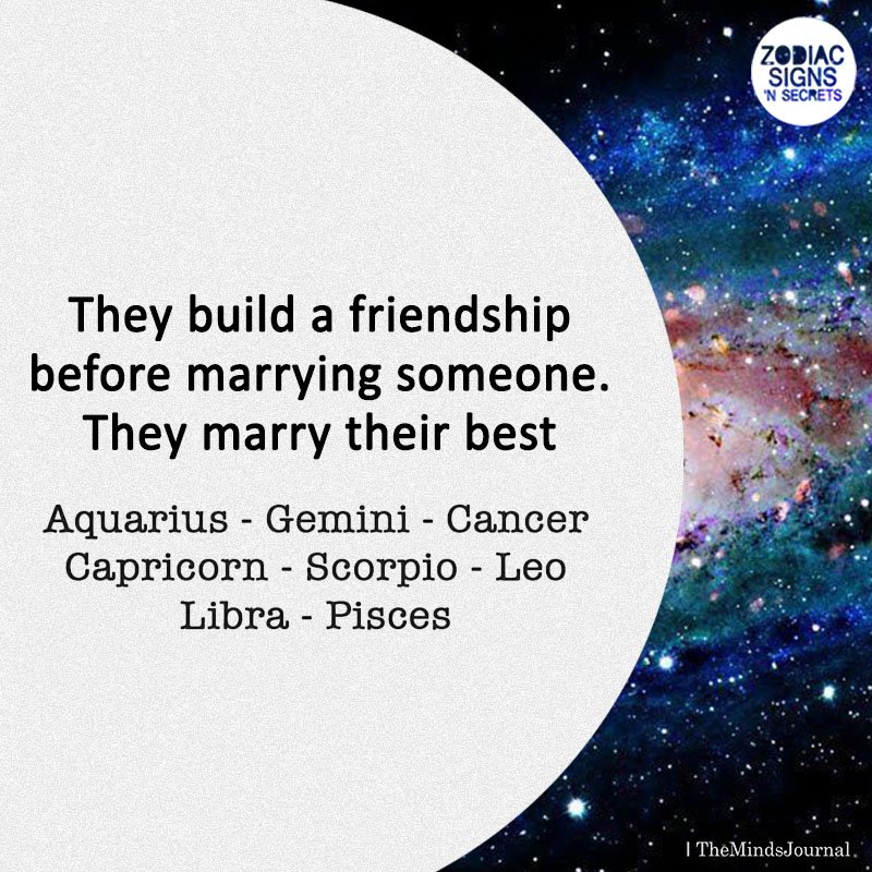 Signs Who Marry Their Best Friends