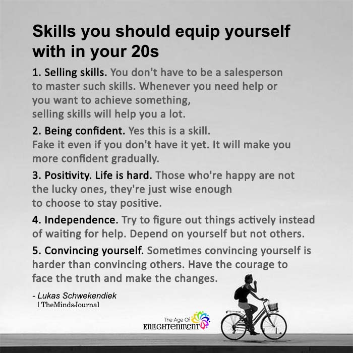 Skills you should equip yourself with in your 20s