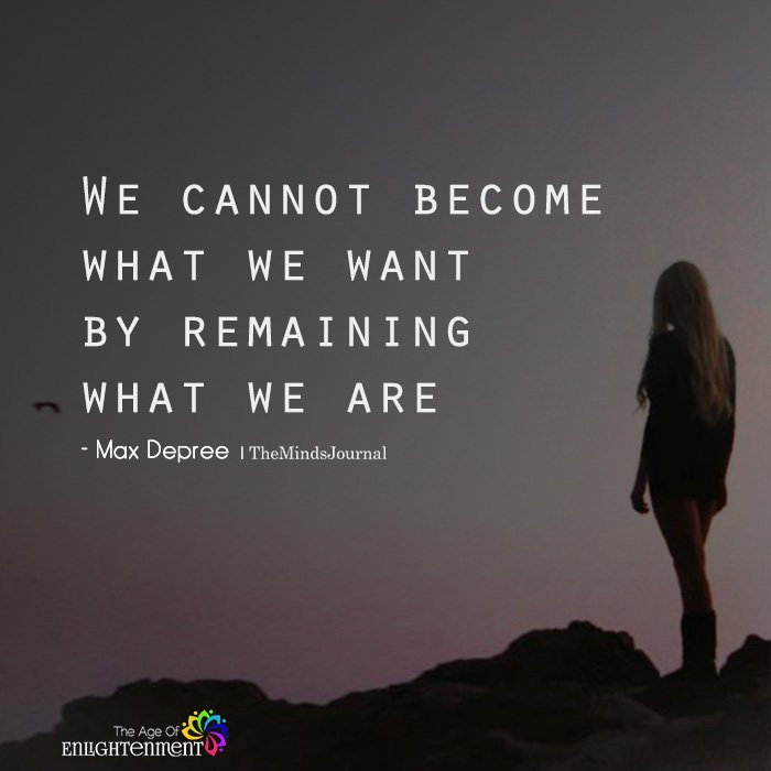 We cannot become