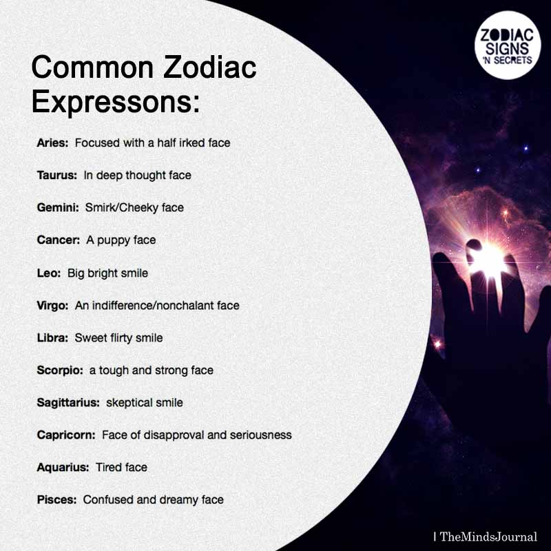 Common Zodiac Expressions