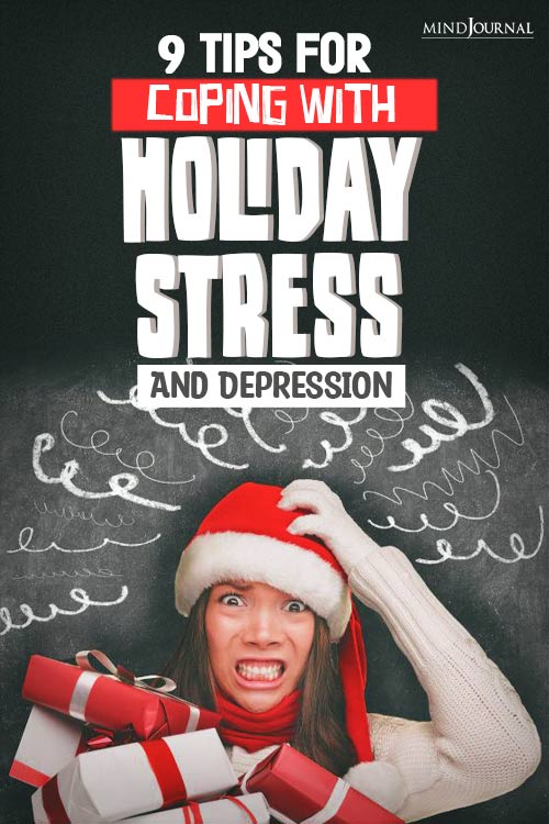 coping with holiday stress and depression pin