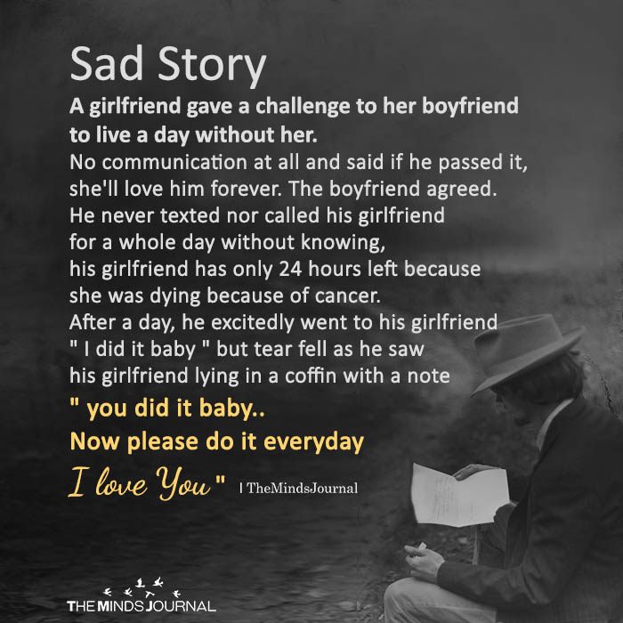 Sad Story A girlfriend Gave A Challenge To Her Boyfriend