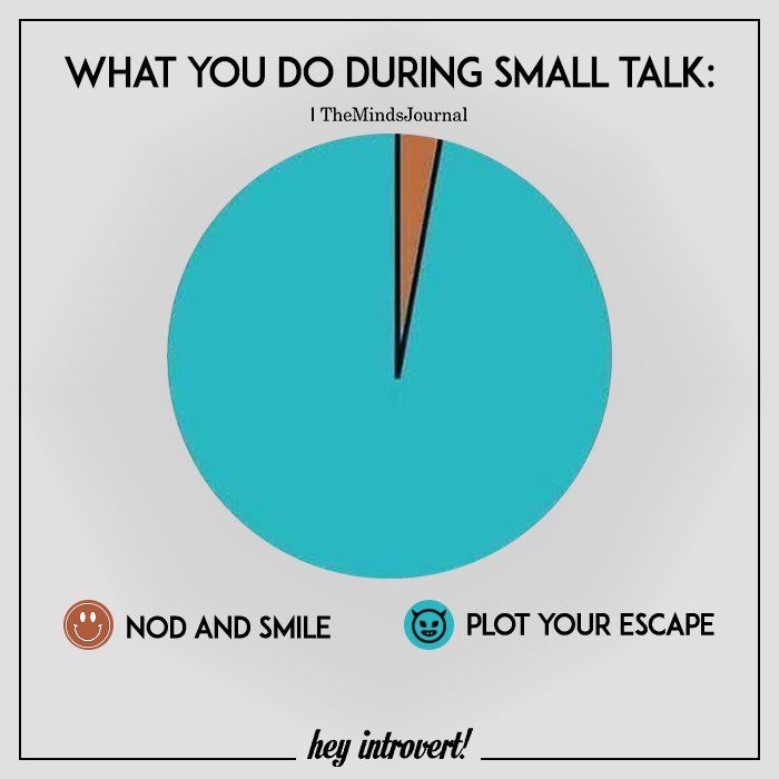 What you do during small talk