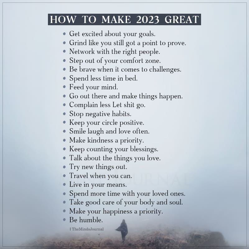 How To Make 2023 Great