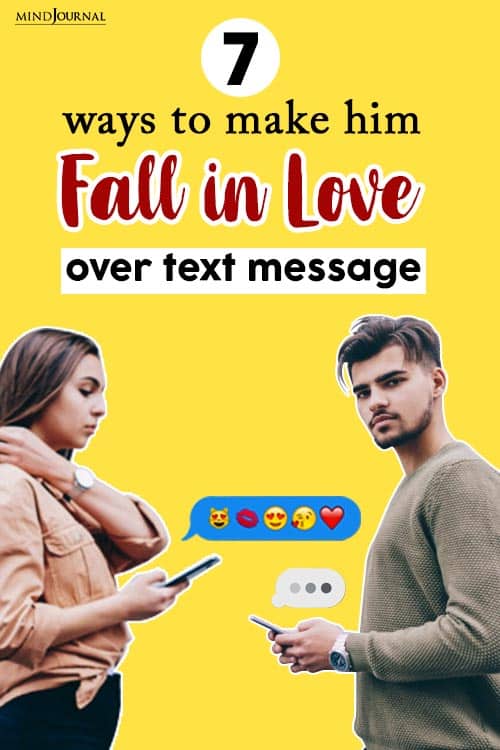 Make Him Fall in Love Over Text Message pin