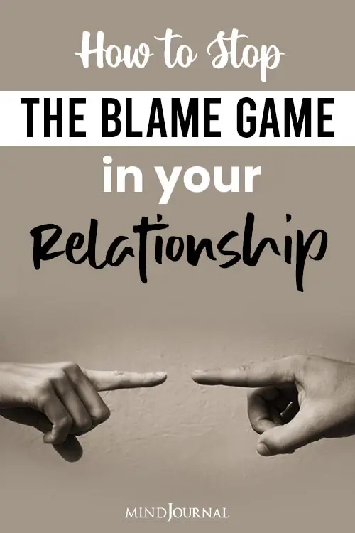 Stop Blame Game In Relationship pin