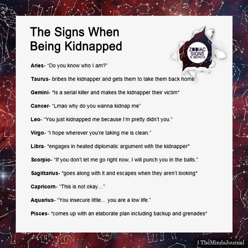 The Signs When Being Kidnapped