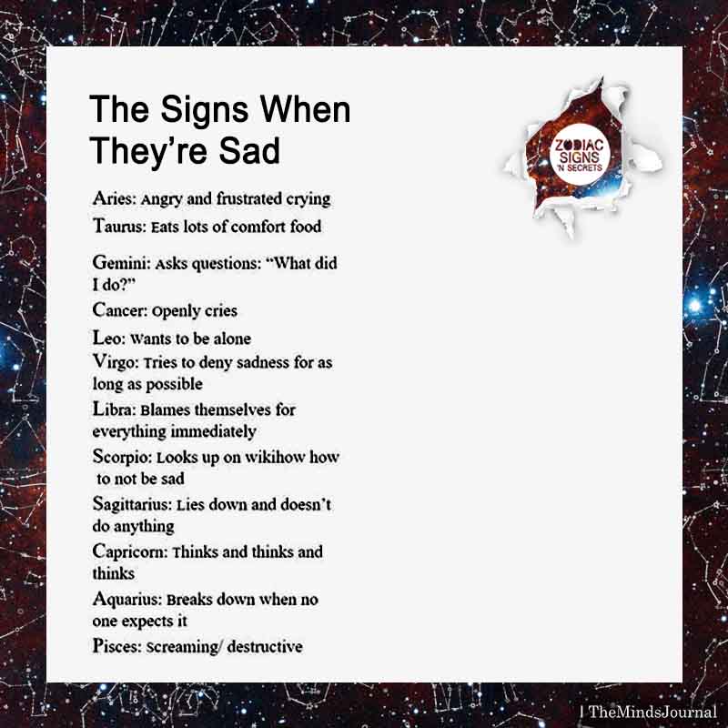 The Signs When They're Sad