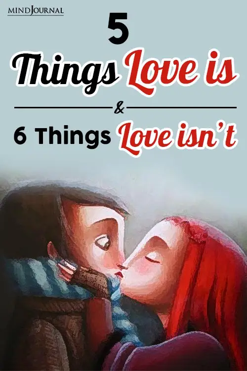 What love is and what love isn't pin