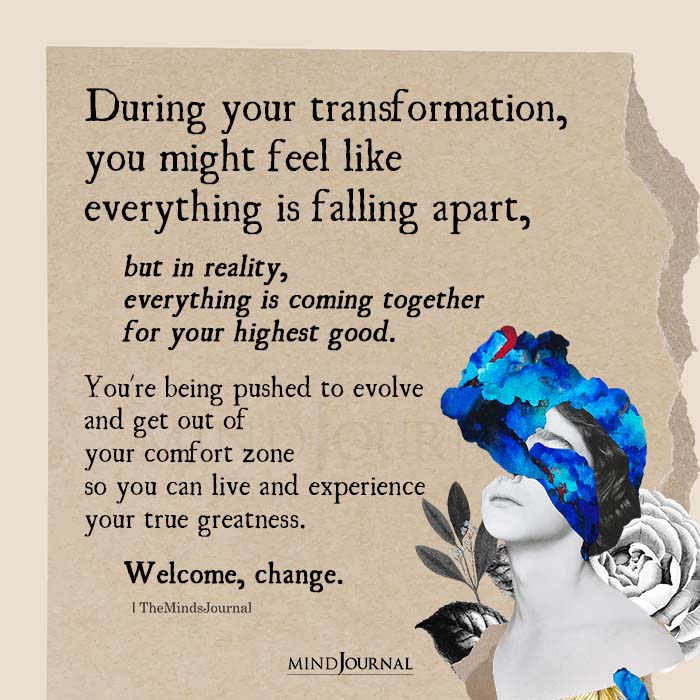 During Your Transformation You Might Feel Like Everything Is Falling Apart