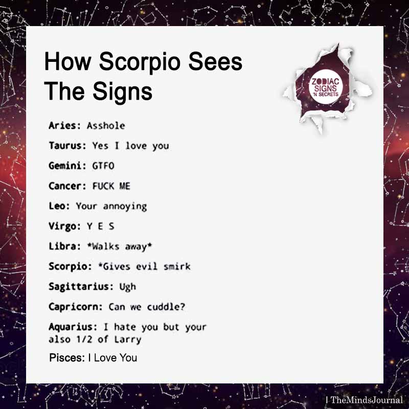 How Scorpio Sees The Signs