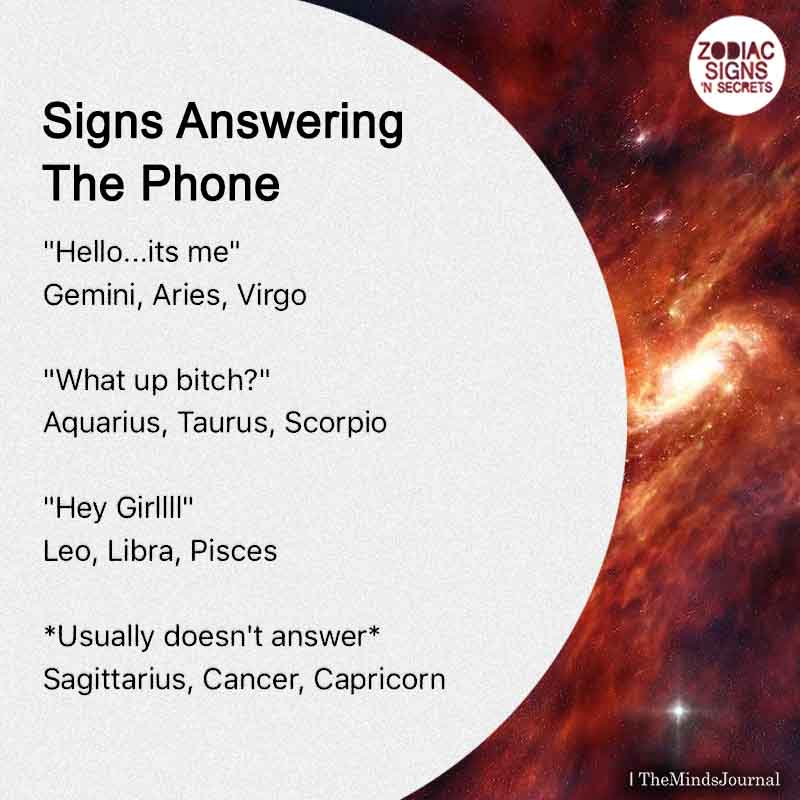 Signs Answering The Phone