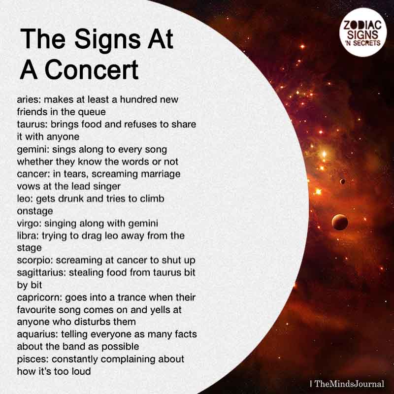 The Signs At A Concert