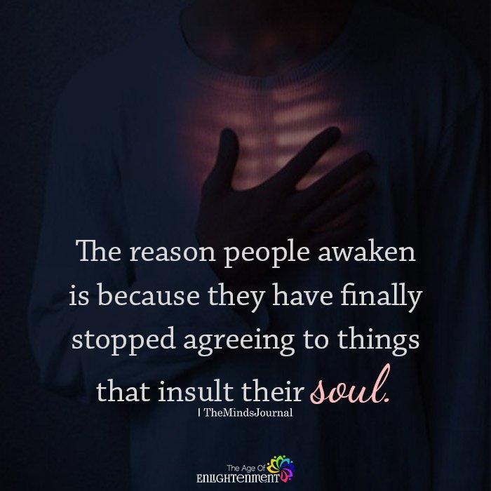The reason people awaken
