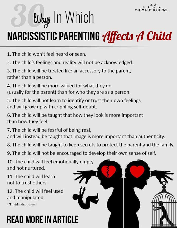 Ways In Which Narcissist Parenting