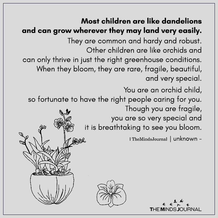 Most children are like dandelions