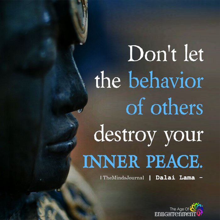 Don't let the behavior of others