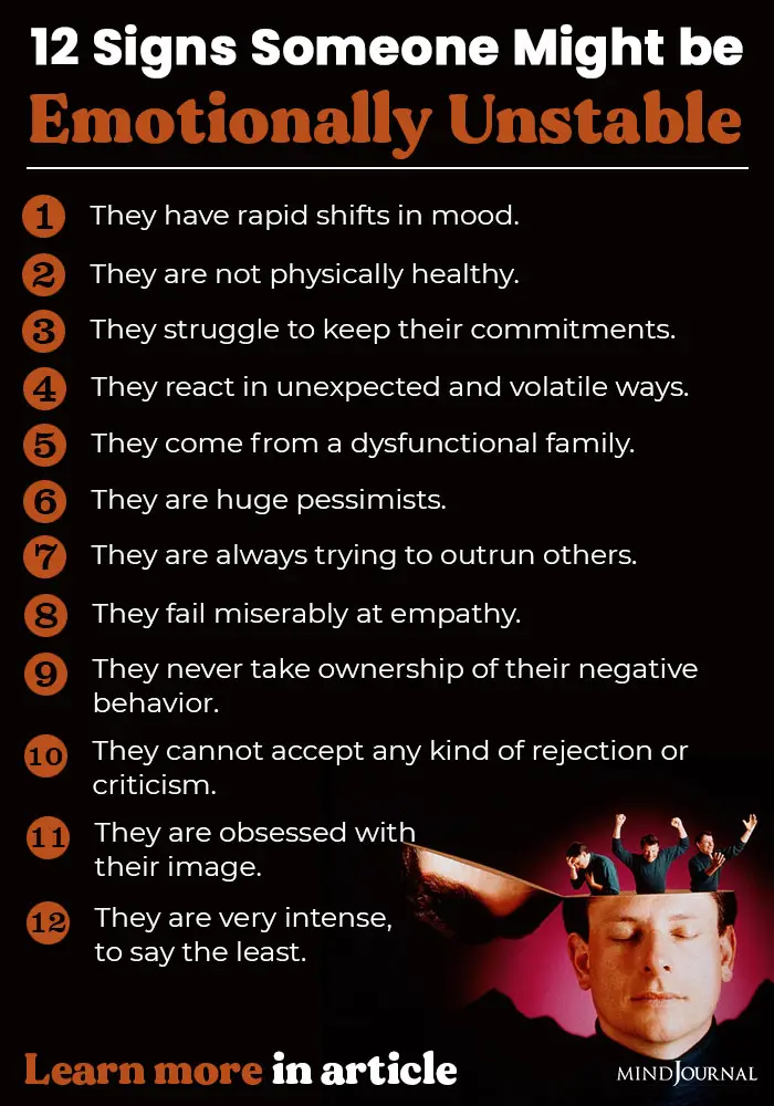 12 Signs Of An Emotionally Unstable Person