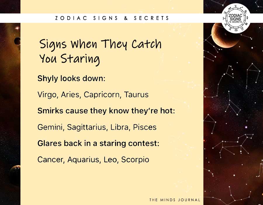Signs When They Catch You Staring