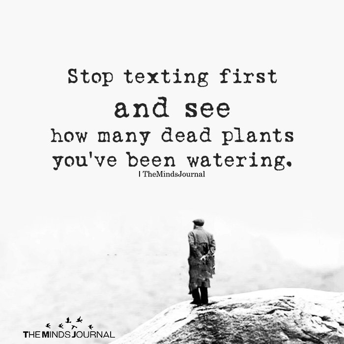 Stop texting first