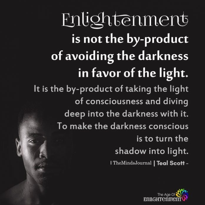 the balance between shadow and light can be achieved through awareness and consciousness