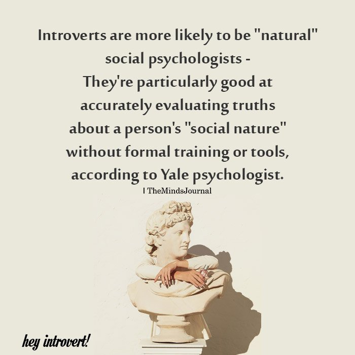 Introverts are more likely to be natural