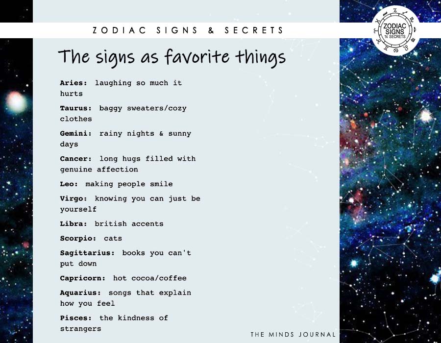 The Signs As Favorite Things
