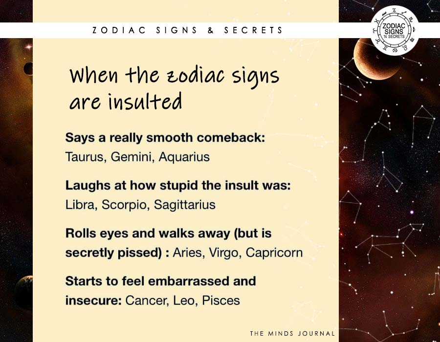 When The Zodiac Signs Are Insulted