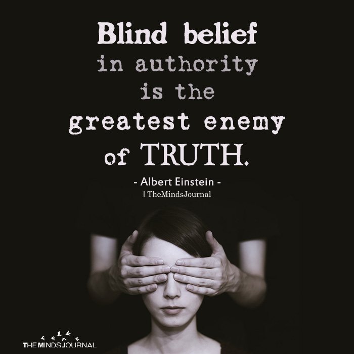 Blind belief in authority