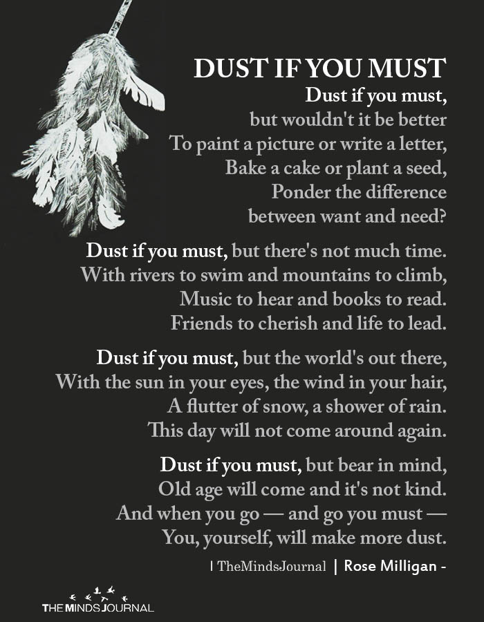 DUST IF YOU MUST
