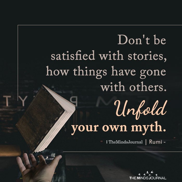 Don't be satisfied with stories