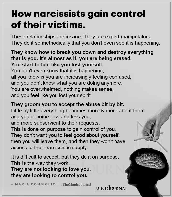 How Narcissists Gain Control Of Their Victims