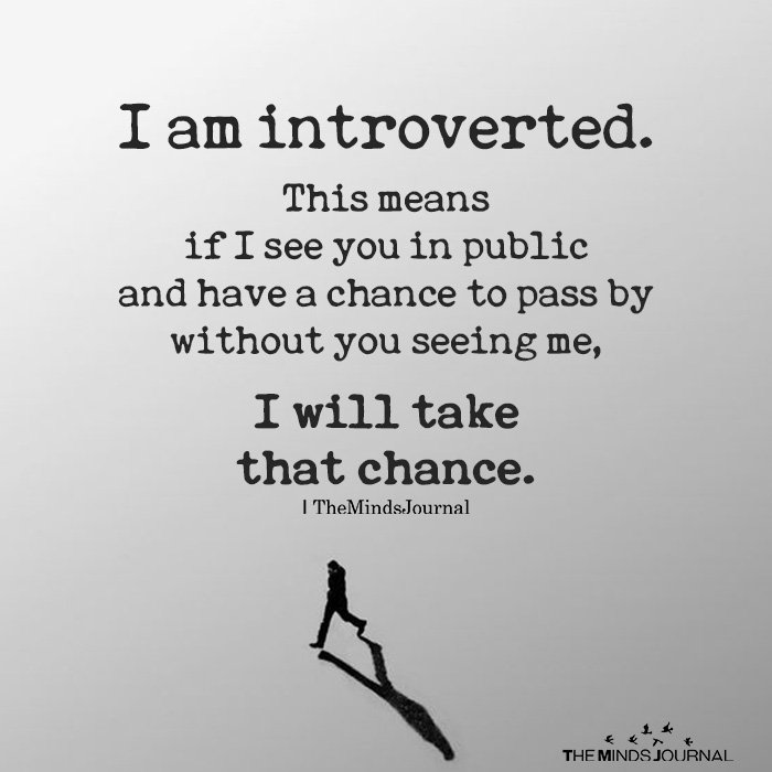 I am introverted