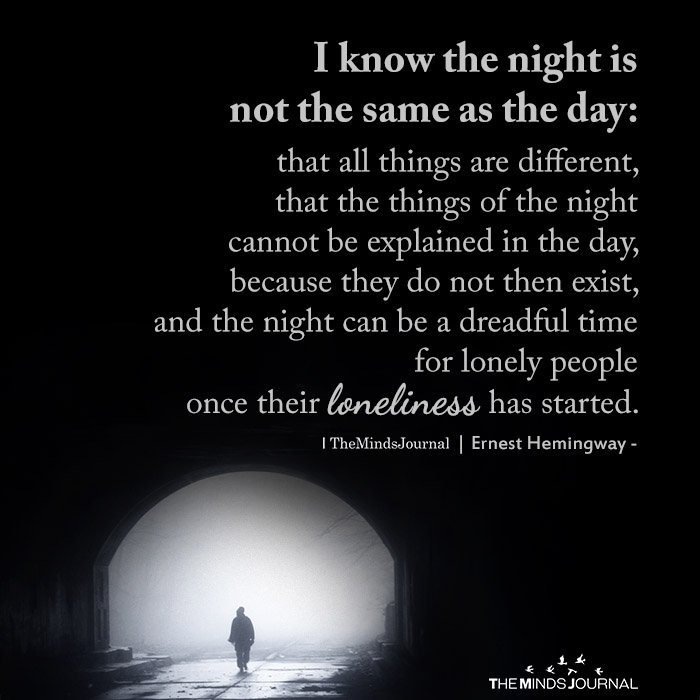 the night is not the same as the day