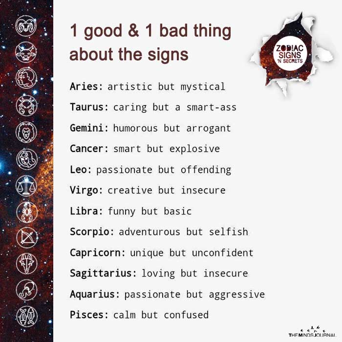 One Good Thing And One Bad Thing About The Signs
