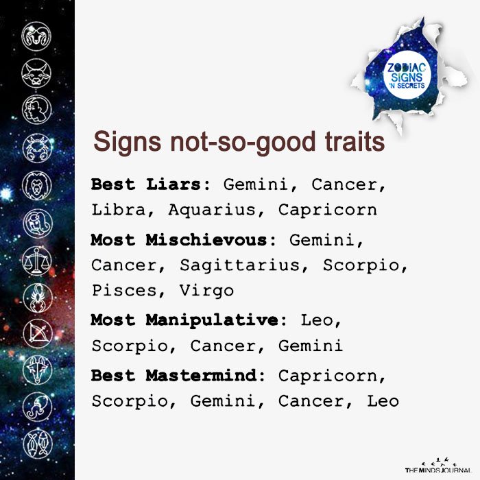 Signs' Not-So-Good Traits