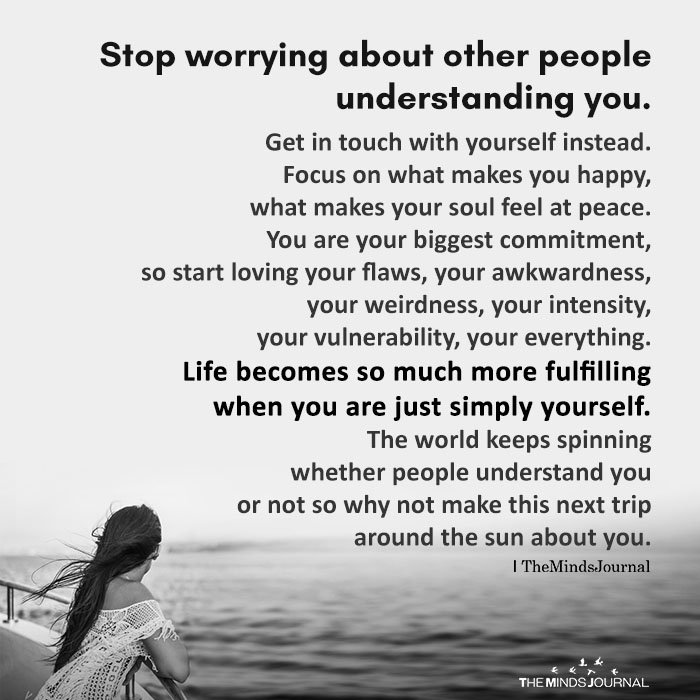 Stop worrying about other people