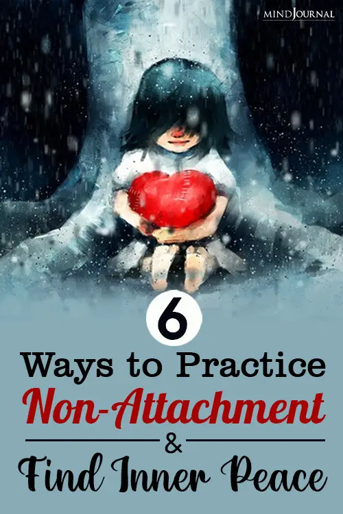 practice non-attachment and find inner peace pin
