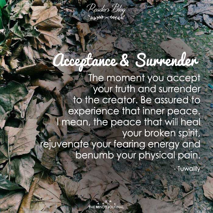 ACCEPTANCE AND SURRENDER