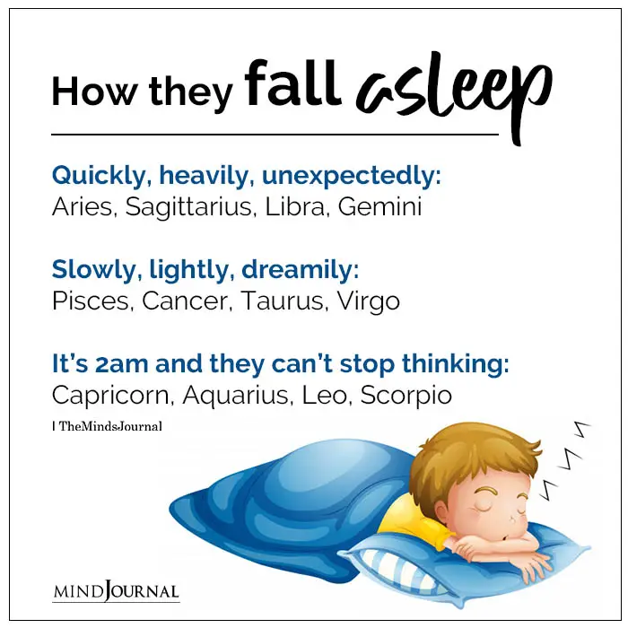 how the signs fall asleep