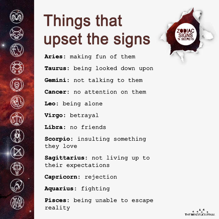 Things That Upset The Signs