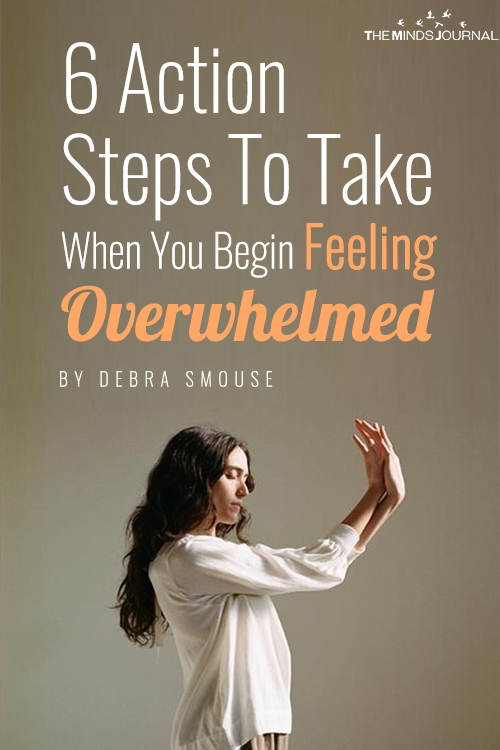 action steps to take when you feel overwhelmed pin 