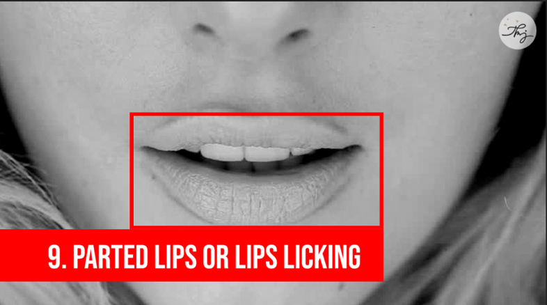 parted lips