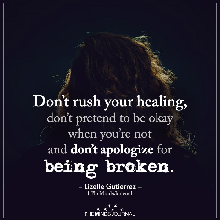 do not rush your healing
