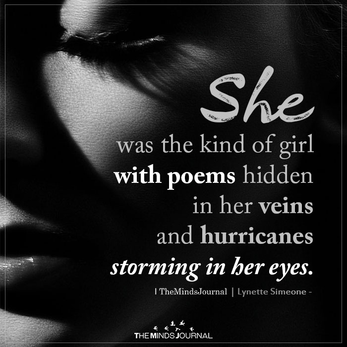 she was the kind of girl with poems