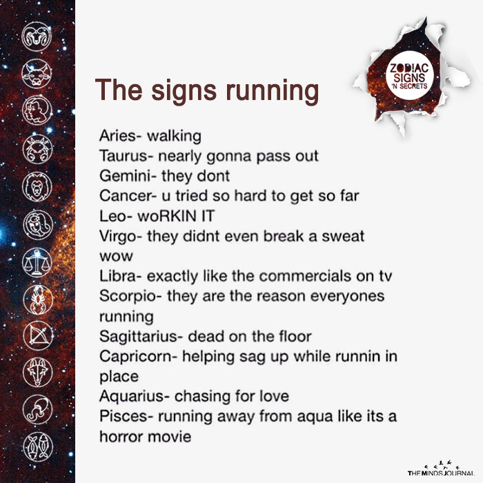 the signs running