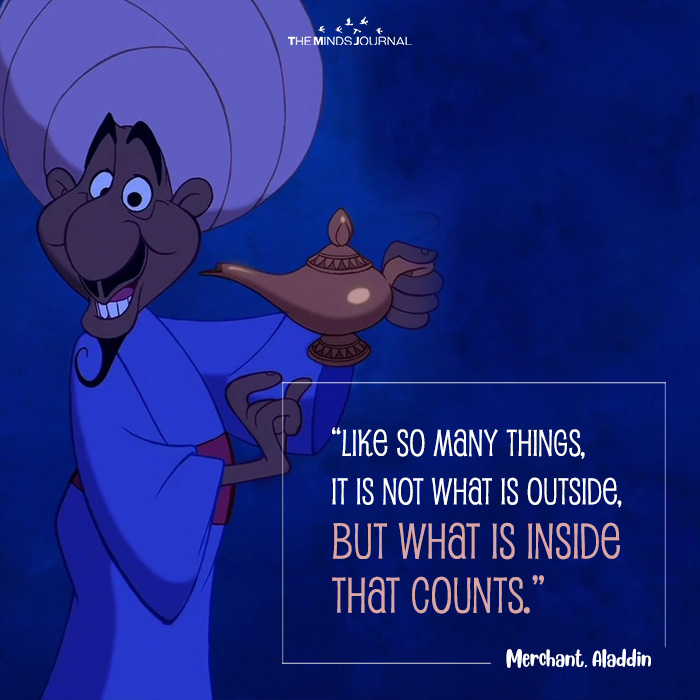 Like so many things, it is not what is outside, but what is inside that counts.