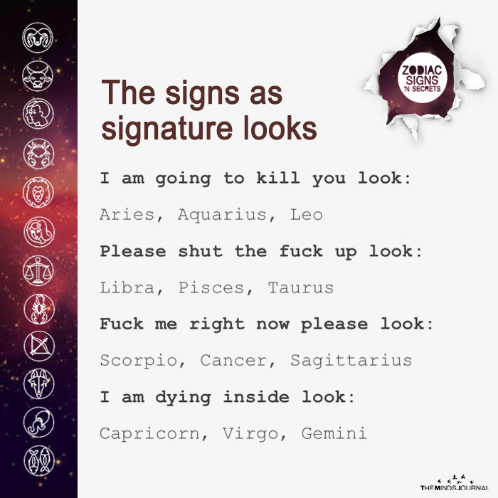 the signs as signature looks