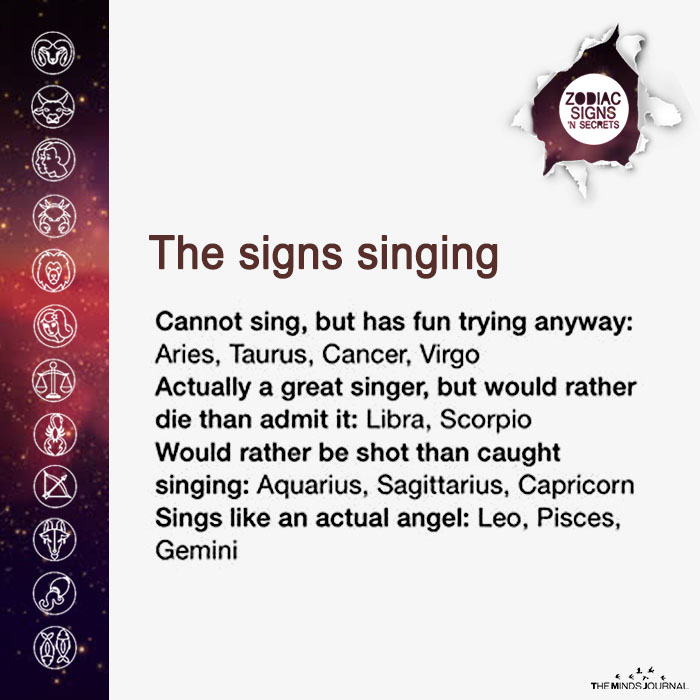 the signs singing