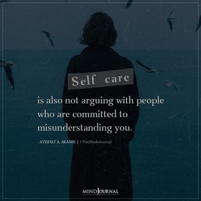 Self Care Is Also Not Arguing